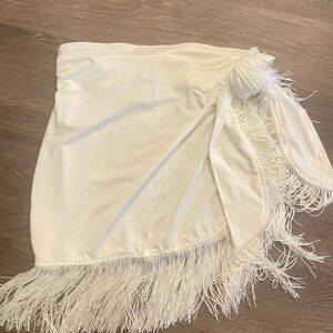 Elegant White Cover Up Skirt